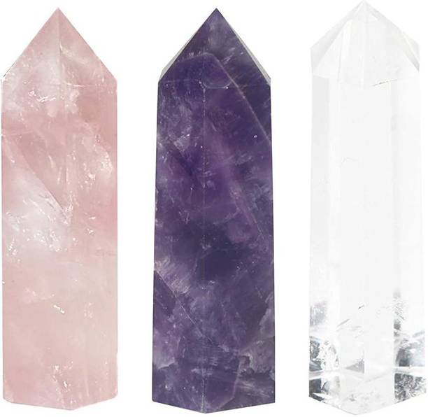 AIR9999 Natural Amethyst Rose Quartz and Clear Quartz 4...