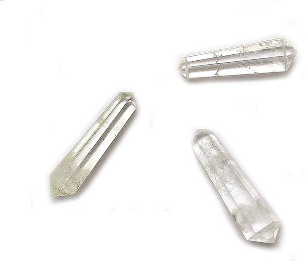 AIR9999 Set of 3 Natural Clear Quartz Double Terminated...