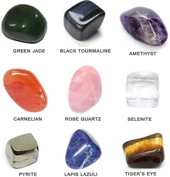 MIRAN AGATE Chakra Healing Crystal Tumble Stone Set of ...